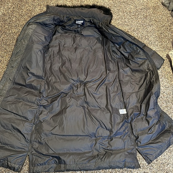 Lands' End Women's Black Long Down Coat - Picture 5 of 6